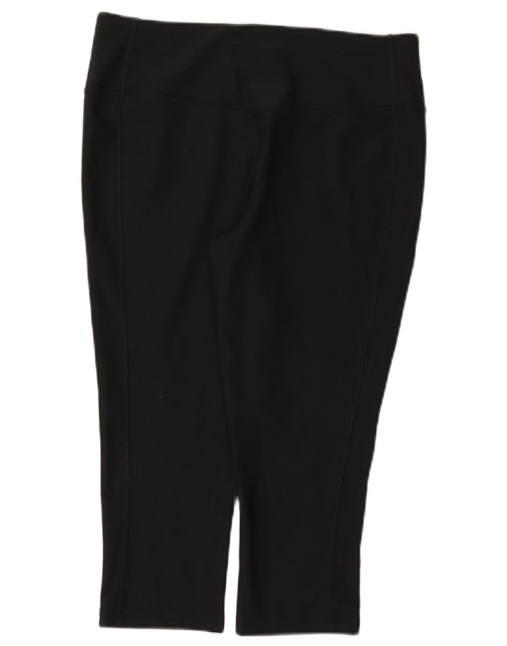 Damskie legginsy Nike Dri Fit Capri UK 14, duże, czarne, poliestrowe