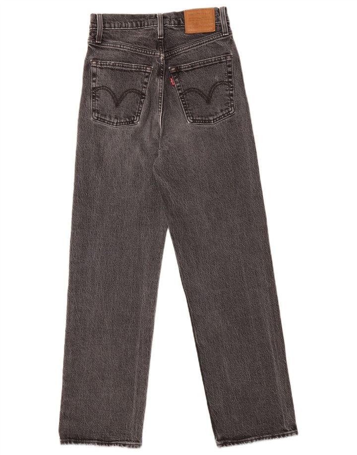 Damskie jeansy Levi's Ribcage Straight W25 L27 Szara bawełna