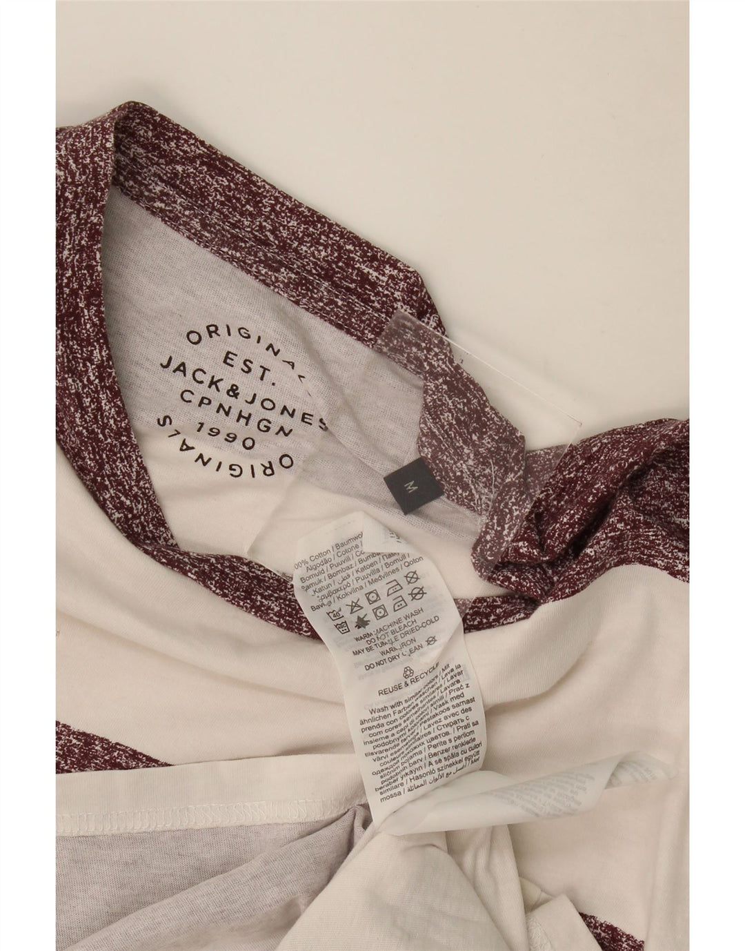 T-shirt męski Jack & Jones, bawełniany, w średnie białe paski