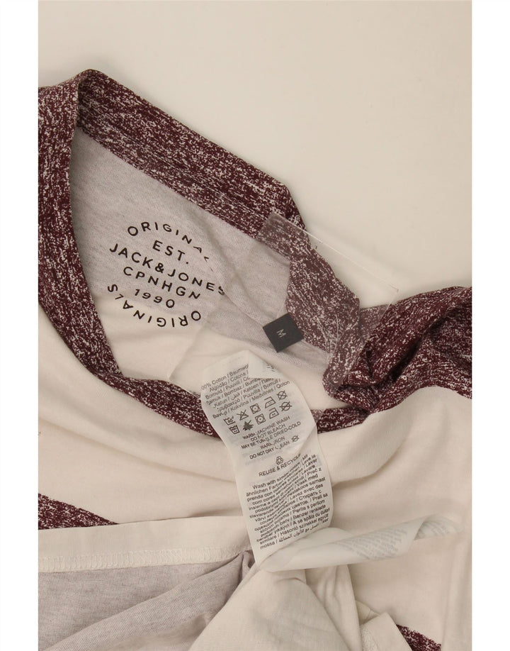 T-shirt męski Jack & Jones, bawełniany, w średnie białe paski