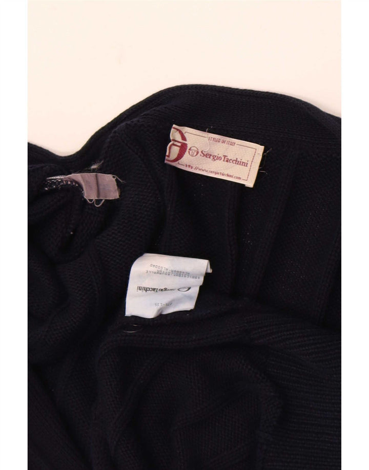 Sweter męski Sergio Tacchini, średni granatowy, bawełniany
