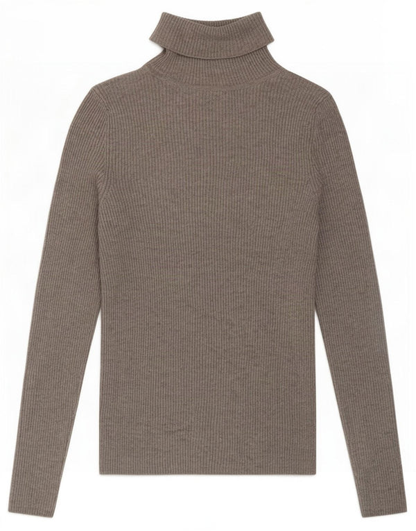 Marks & Spencer Damski sweter z golfem UK 10 Small, szara wiskoza