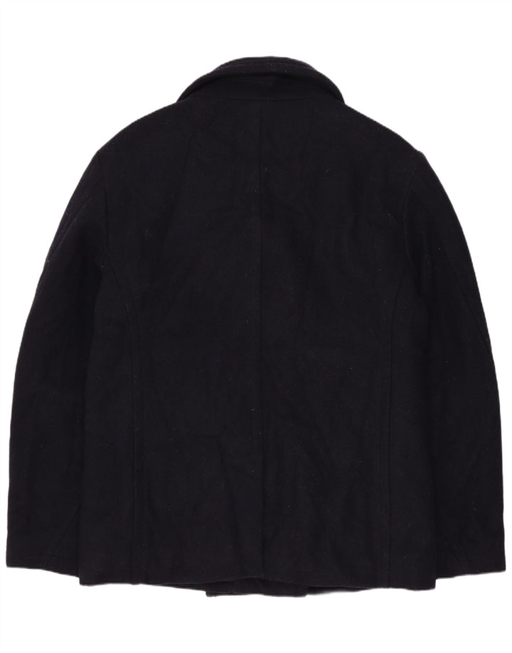 Damski płaszcz grochowy Superdry UK 18 XL, granatowo-wełniany