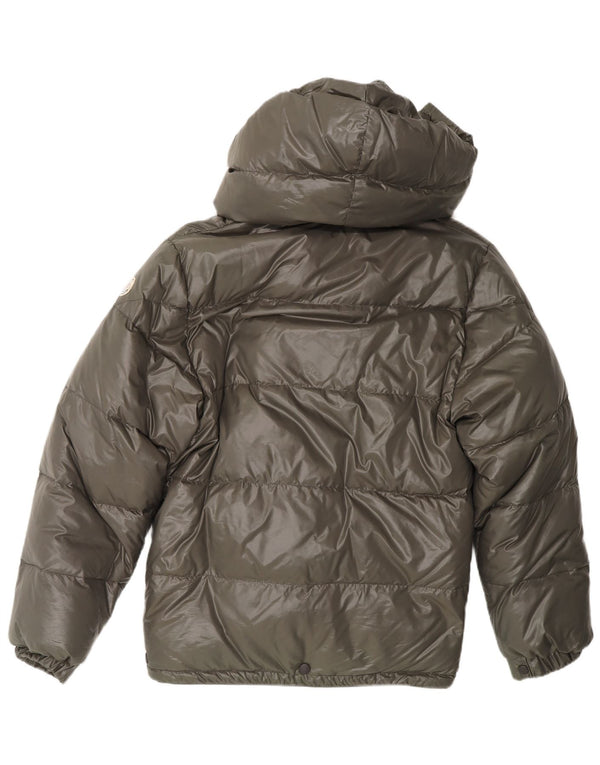 Męska ocieplana kurtka z kapturem Moncler, rozmiar 0 XS, khaki, poliamid