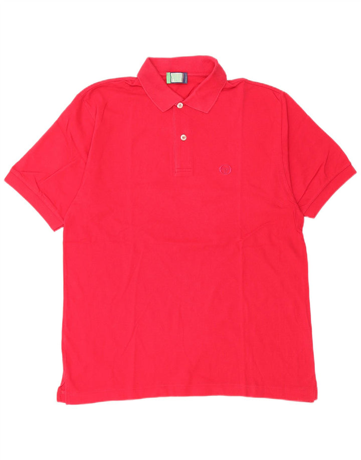 Męska koszulka polo Sergio Tacchini IT 48 Średnioróżowa bawełna