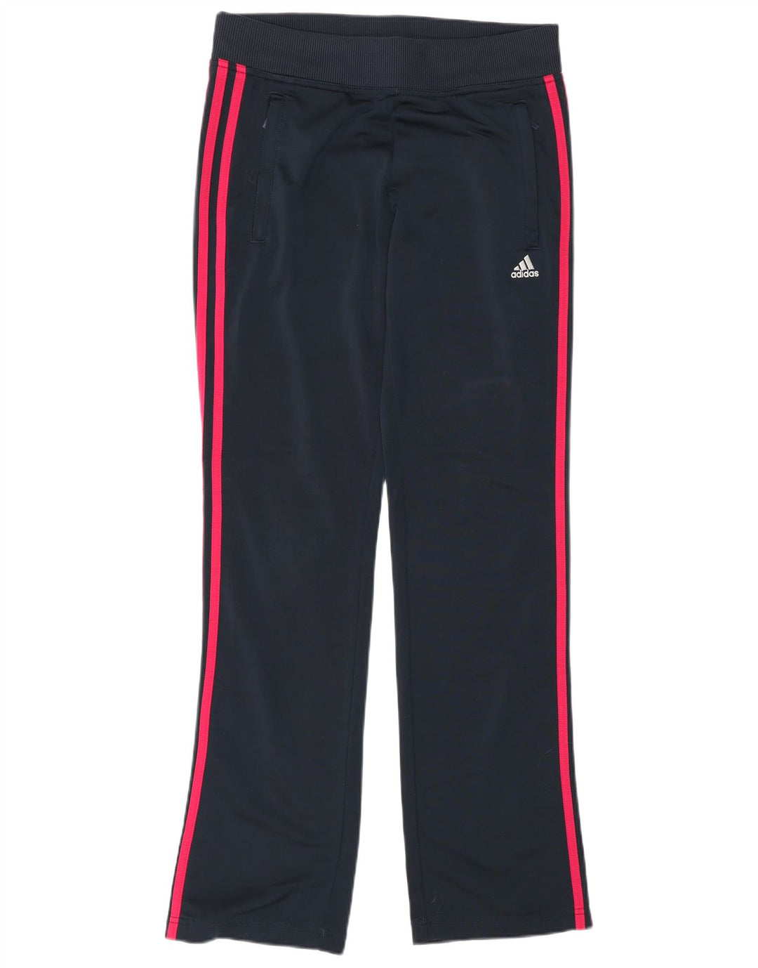 Damskie spodnie dresowe Adidas UK 10, małe, granatowe, poliestrowe