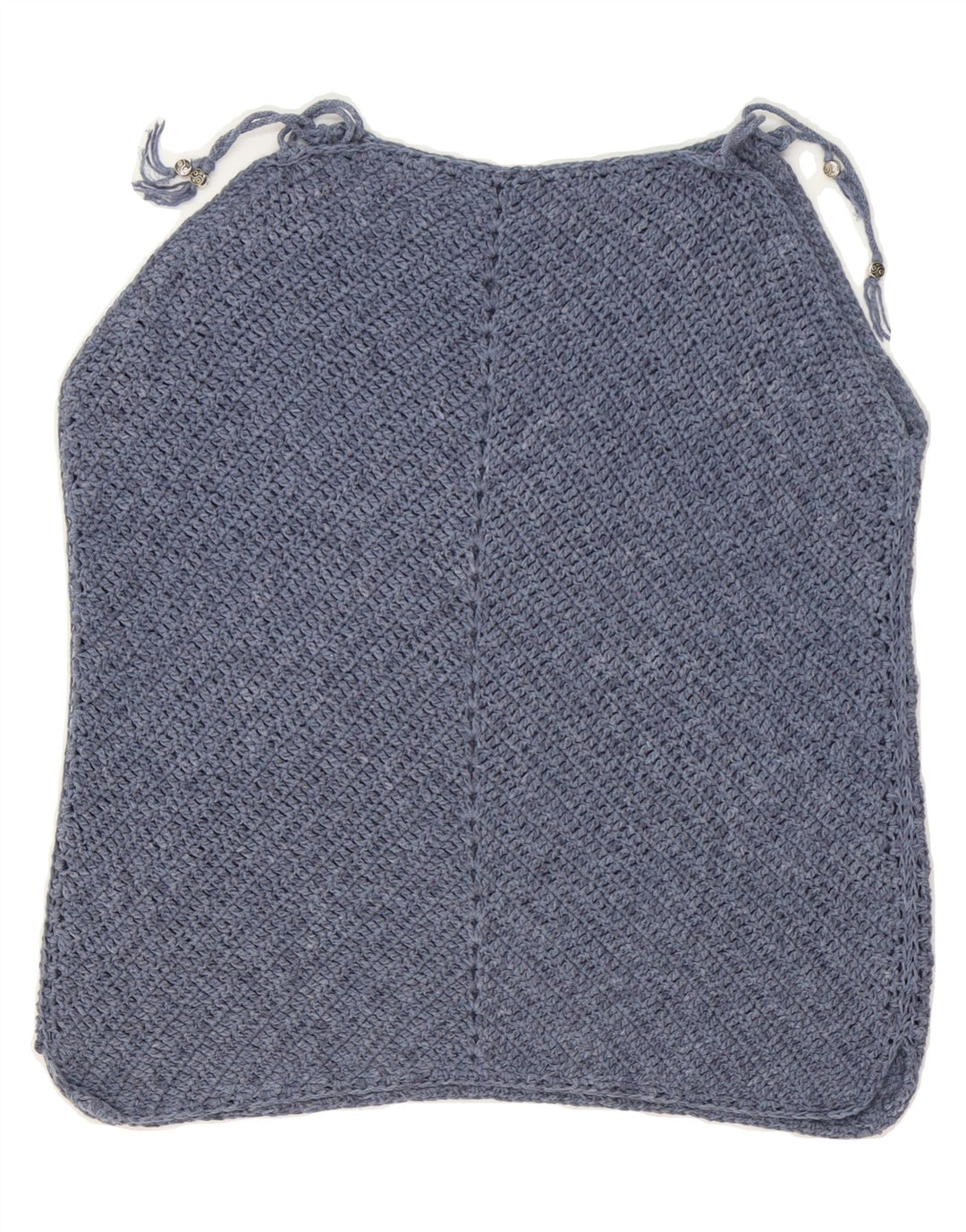 VINTAGE Womens Knit Cami Top UK 14 Large Blue Vintage Vintage and Second-Hand Vintage from Messina Hembry 