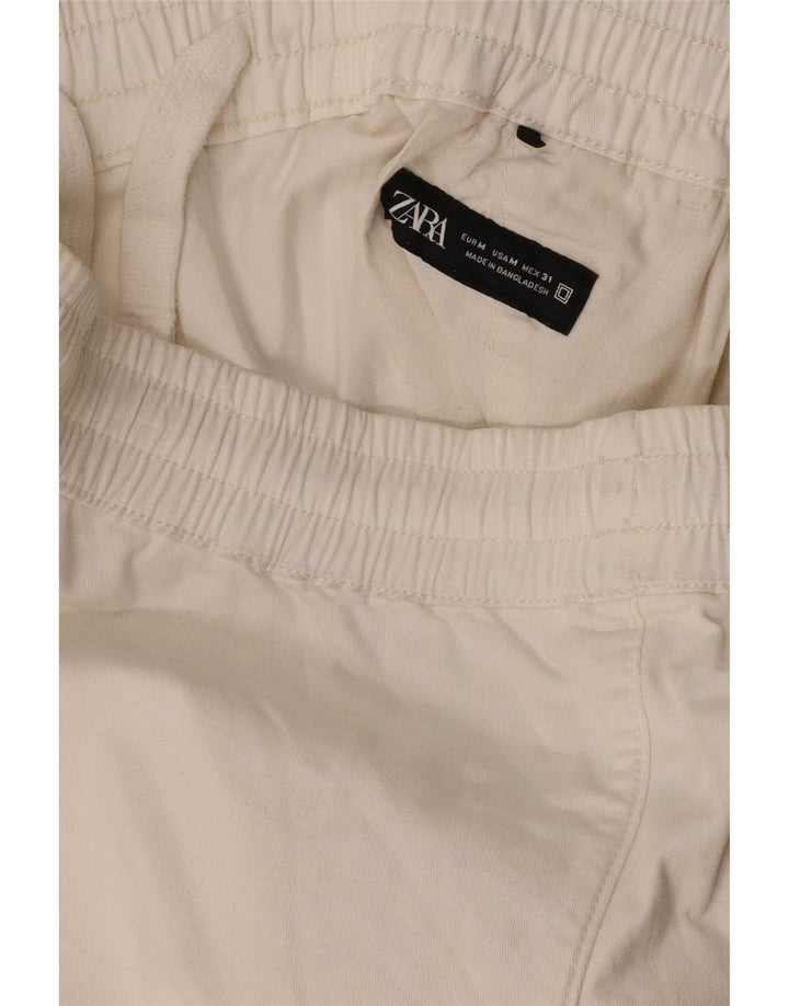 Męskie spodenki chino Zara Medium W31 białe