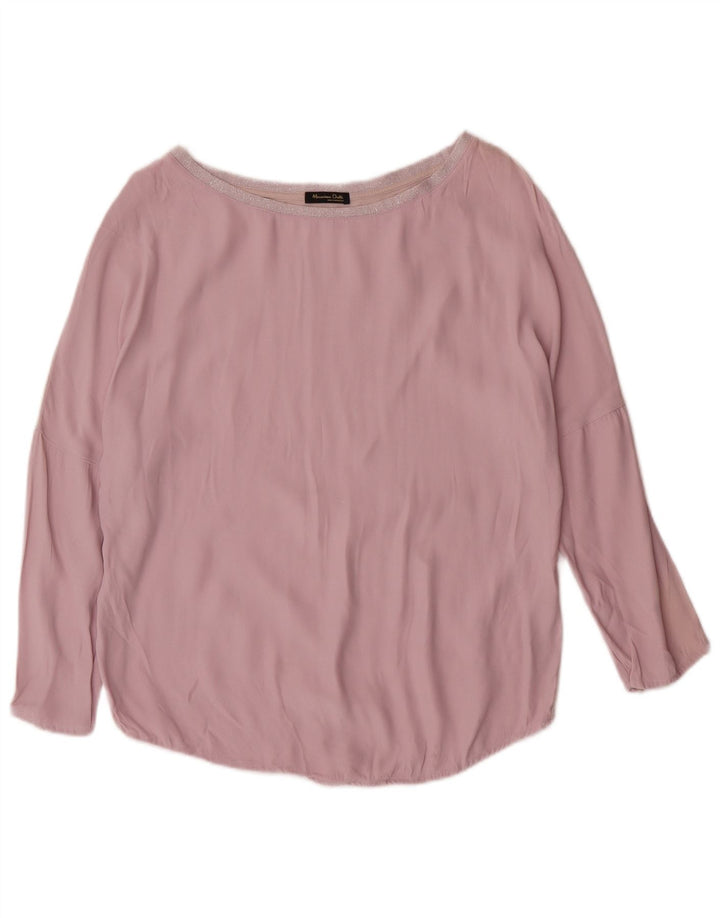 MASSIMO DUTTI Damska bluzka oversize Top UK 10 Small Pink Colorblock