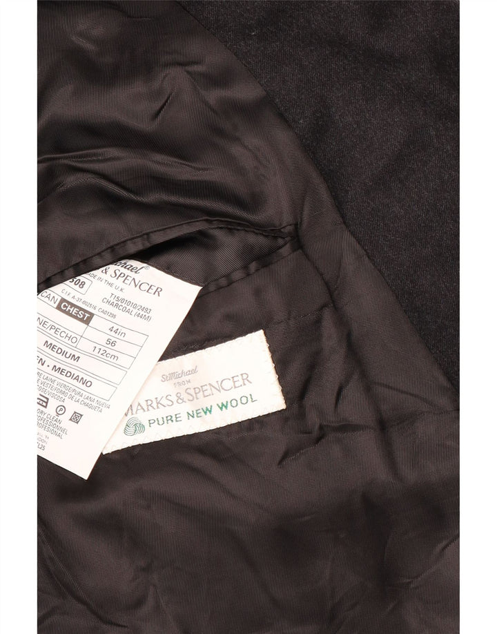Marks & Spencer Męska marynarka dwurzędowa UK 44 XL Szara nowa wełna