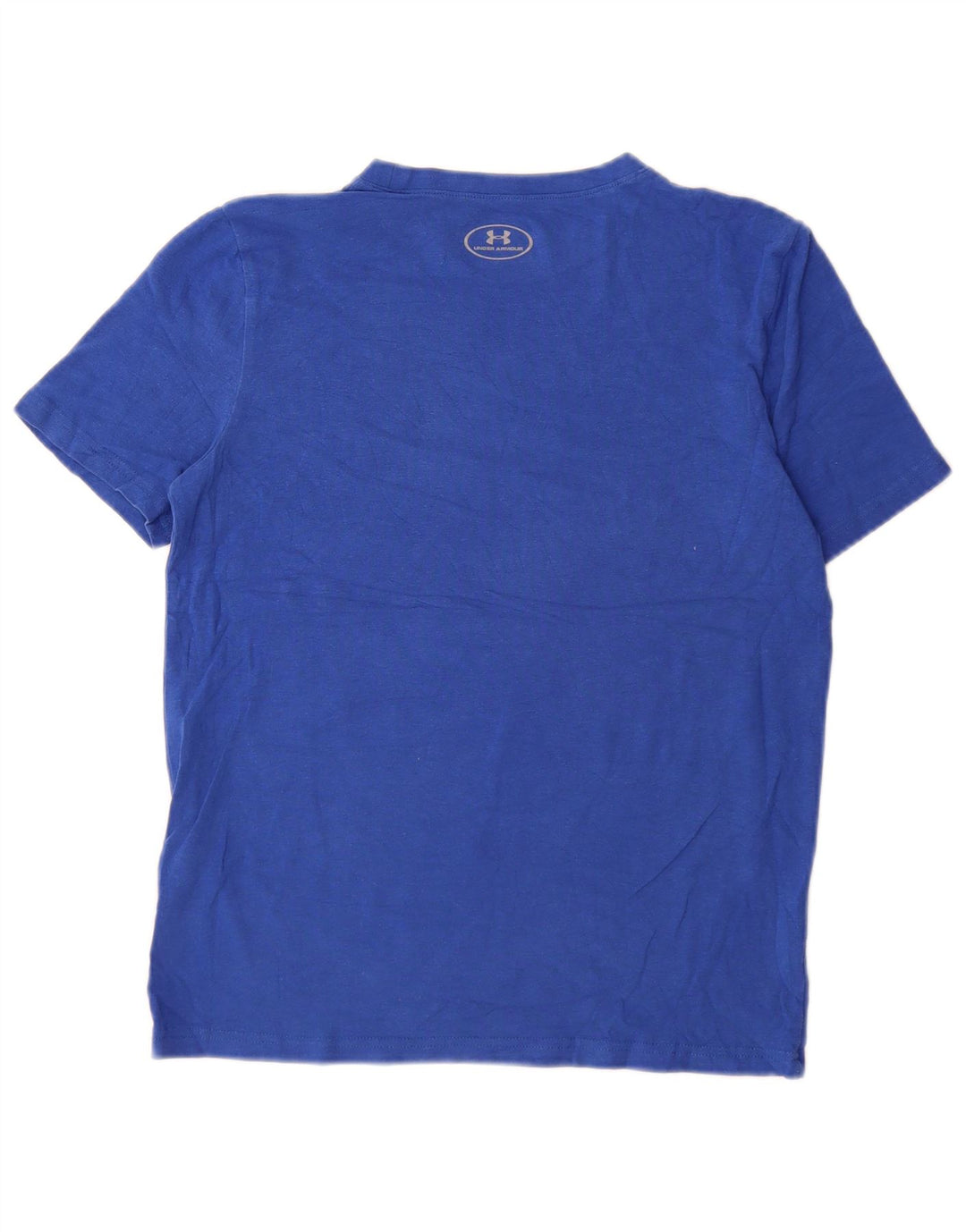 UNDER ARMOUR Dziewczęcy luźny t-shirt na 11-12 lat, duży, niebieski, bawełniany