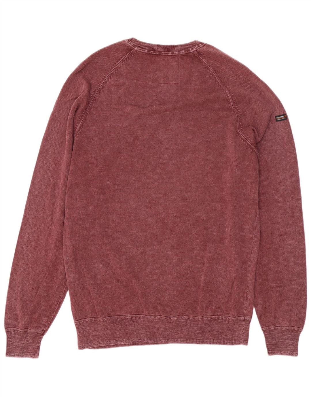 Męski sweter Superdry, duży, bordowy, bawełniany