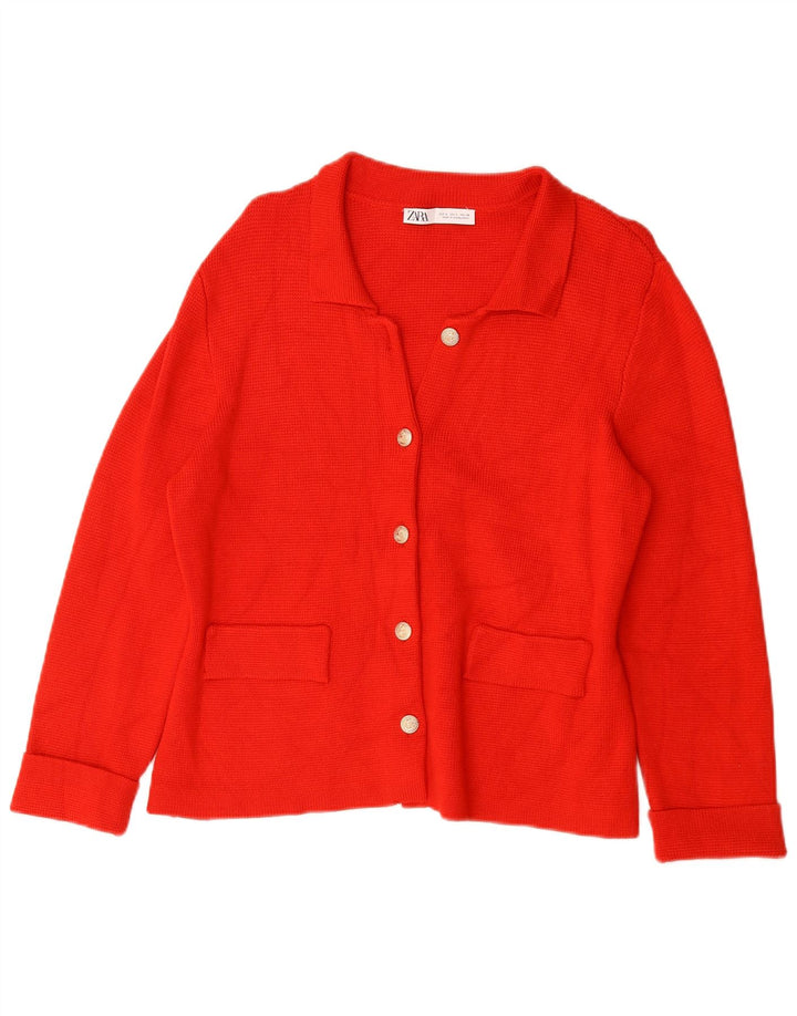 Sweter damski Zara Cardigan UK 16 Large, czerwona wiskoza
