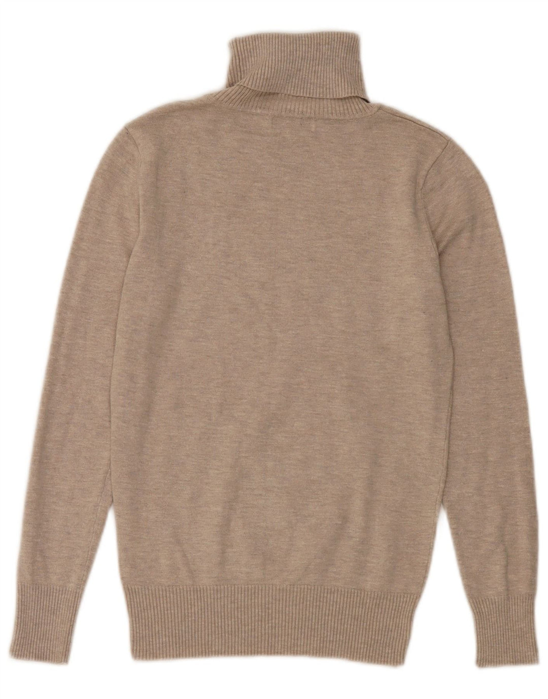 Vintage damski sweter z golfem IT 40 Small Beige Flecked