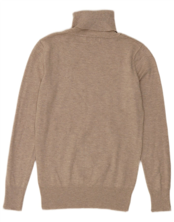 Vintage damski sweter z golfem IT 40 Small Beige Flecked