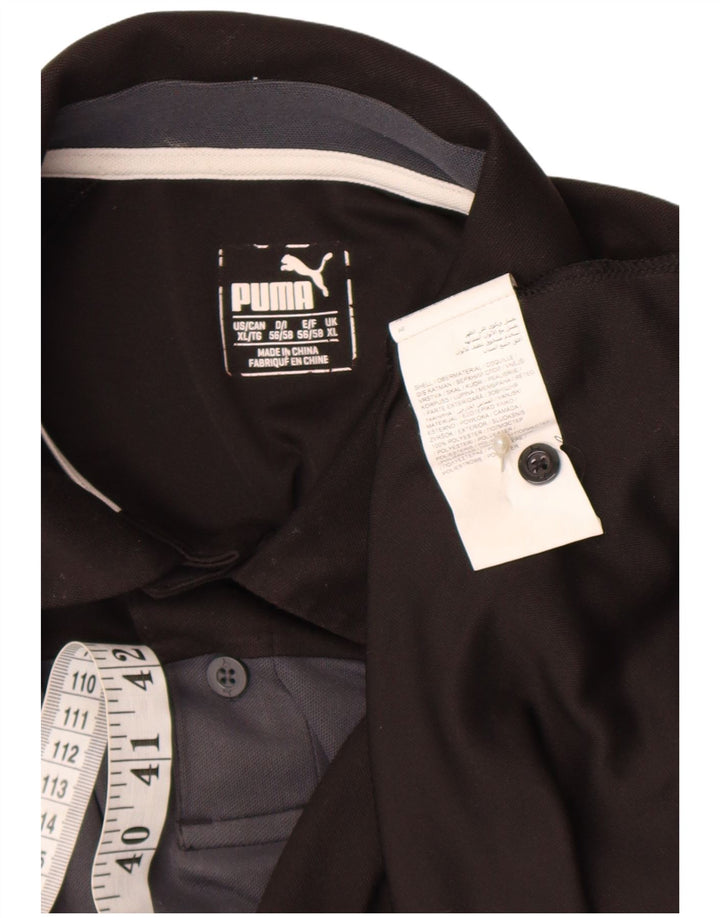 Męska koszulka polo Puma z grafiką XL, czarny, poliester z blokami kolorów