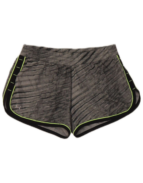 Damskie spodenki sportowe Under Armour Heat Gear UK 10, małe, szare, z blokami kolorów