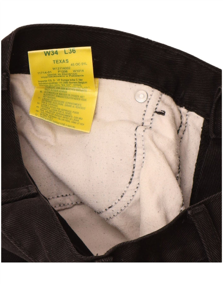 Męskie jeansy WRANGLER Texas Straight W34 L32, czarne, bawełniane