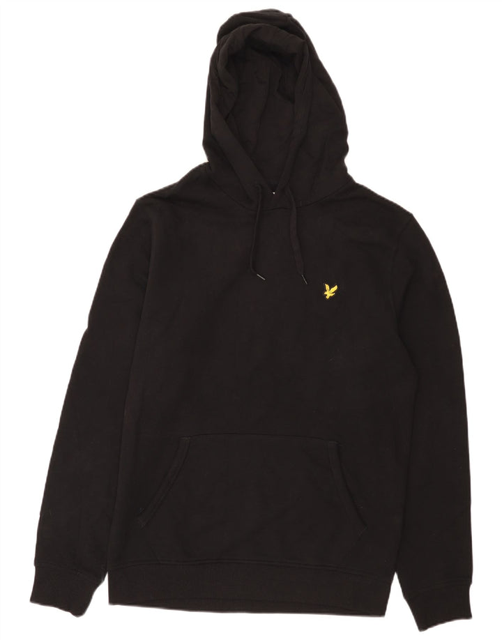 Męski sweter z kapturem Lyle & Scott, średni czarny, bawełniany