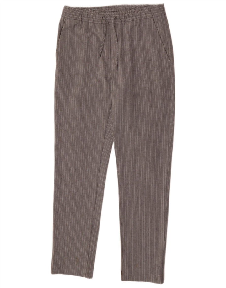 Męskie spodnie typu slim chino Zara, małe, W29 L30, szary poliester w paski