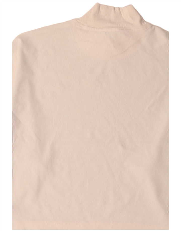 Damski krótki top Athleta z długim rękawem, UK 14, nylon w kolorze średniego brązu