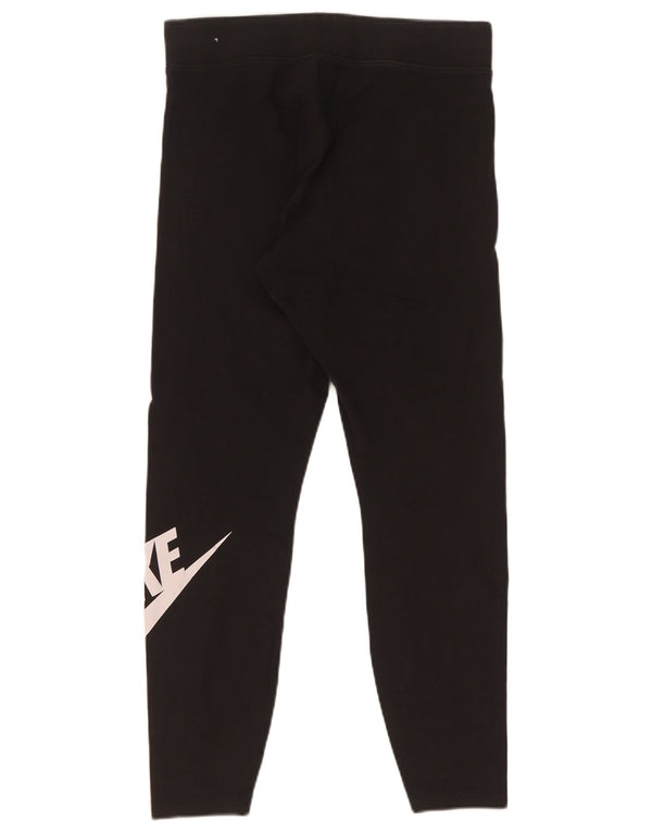 Damskie legginsy Nike Graphic UK 16, duże, czarne, bawełniane