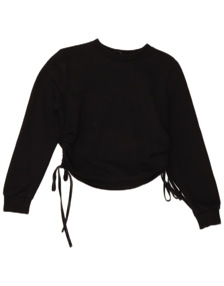 Damski sweter Zara UK 10, mały, czarny poliester