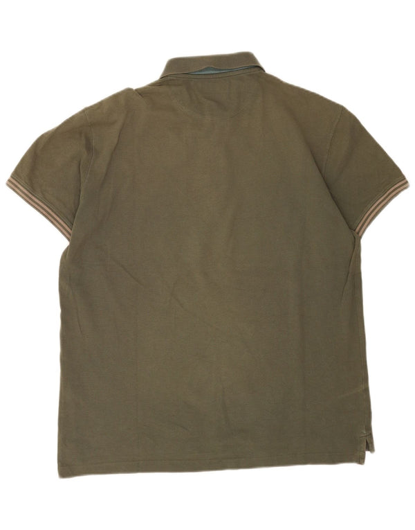 Męska koszulka polo o dopasowanym kroju Massimo Dutti XL w paski khaki