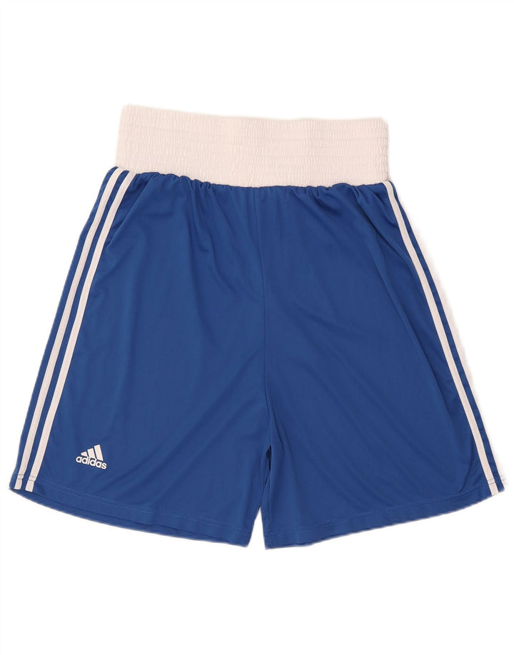 Męskie spodenki sportowe Adidas do boksu, duże, niebieskie, z blokami kolorów, z poliestru