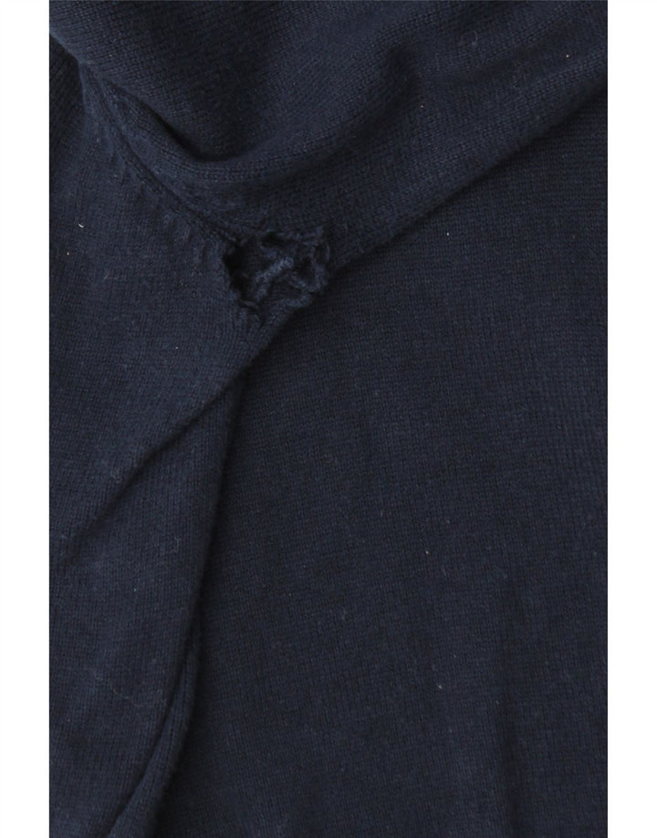 Crew Clothing Męski sweter z zamkiem błyskawicznym, średni granatowy, bawełniany
