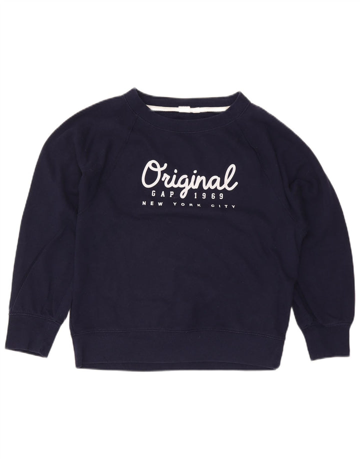 Damska bluza oversize Gap z grafiką UK 10, mała, granatowa, bawełniana