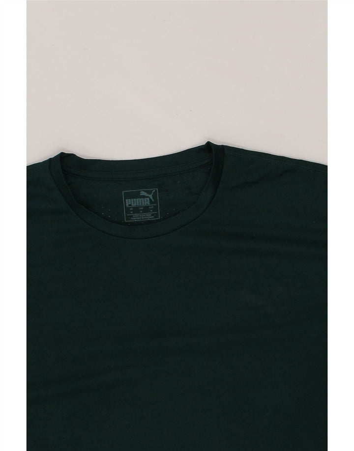 PUMA Mens T-Shirt Top Medium Green Polyester Vintage Puma and Second-Hand Puma from Messina Hembry 