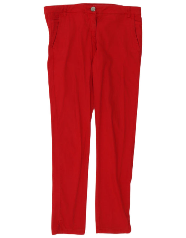 Damskie spodnie chino Max & Co. Slim Fit UK 12 Medium W32 L29 Czerwona bawełna