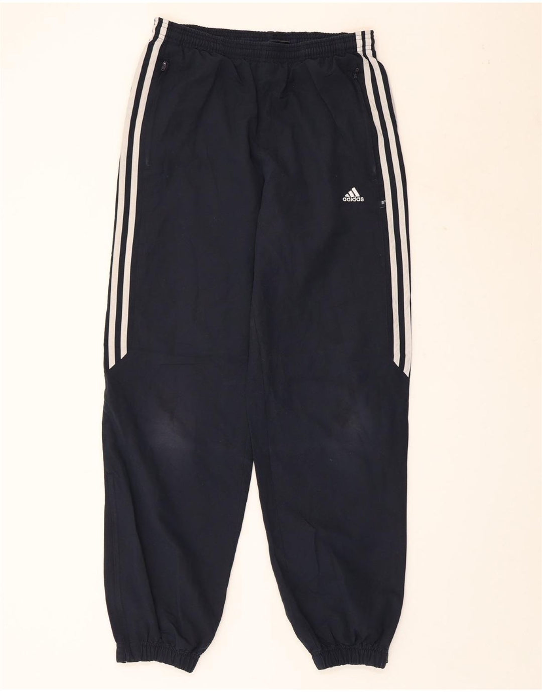 ADIDAS Boys Tracksuit Trousers Joggers 12-13 Years  Navy Blue Polyester