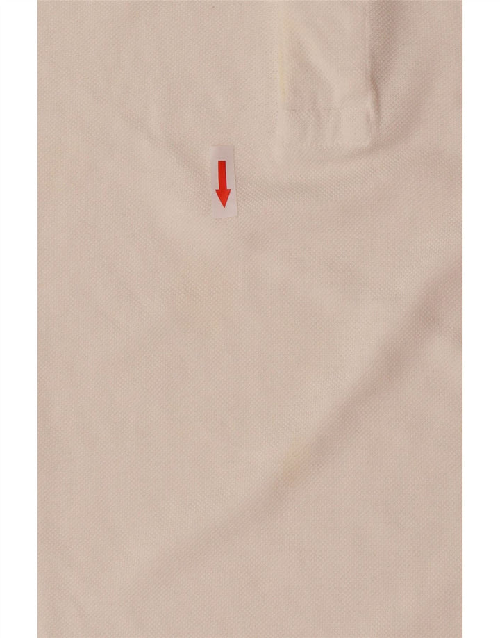 Męska koszulka polo Lacoste, rozmiar 3, mała, biała, bawełniana