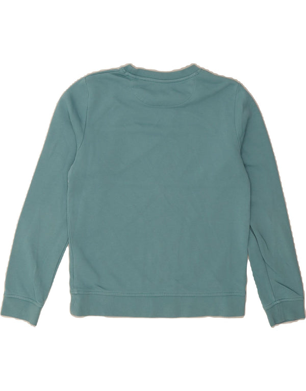 GANT Womens Crop Graphic Sweatshirt Jumper UK 10 Small Blue Colourblock