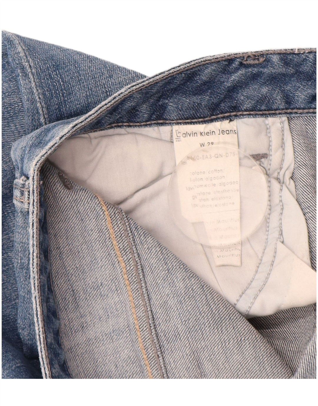 Damskie dżinsy Calvin Klein w trudnej sytuacji W29 L34 Niebieska bawełna