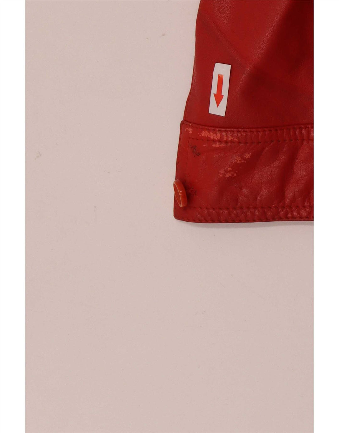 Vintage damska koszula skórzana UK 8 Small Red