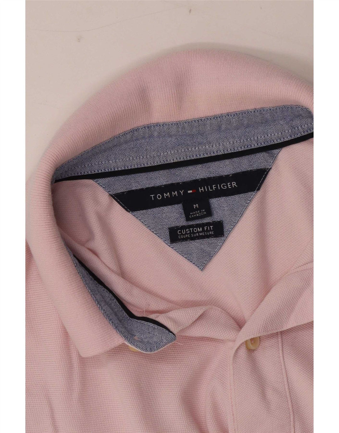 Męska koszulka polo Tommy Hilfiger o dopasowanym kroju, średnio różowa