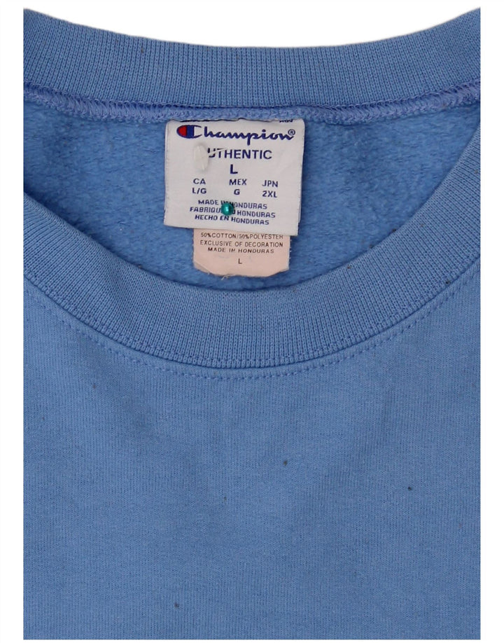 Sweter męski Champion, duży, niebieski, bawełniany