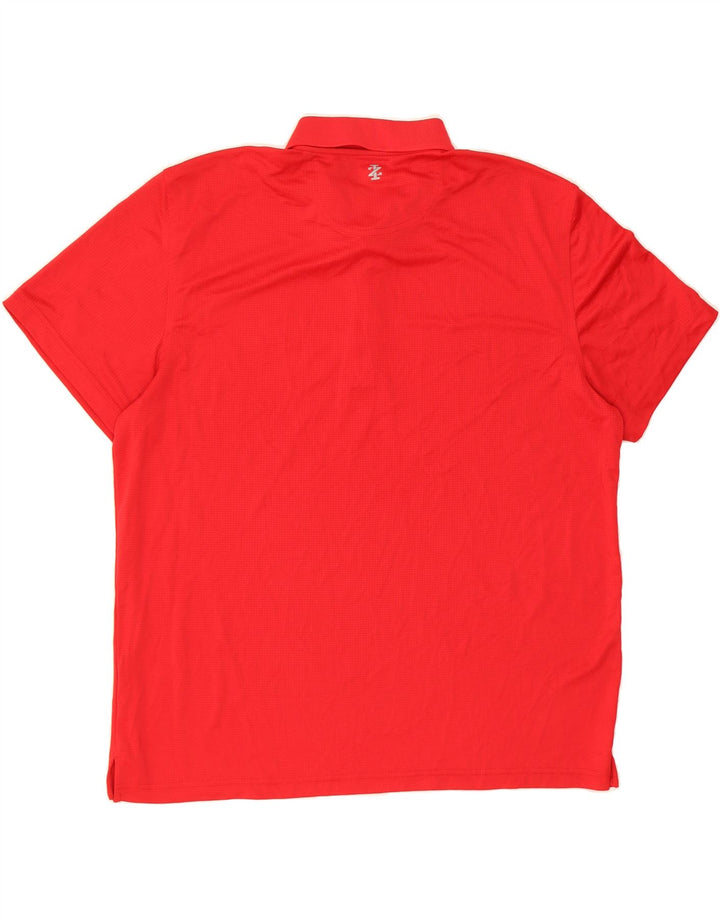 IZOD Mens Polo Shirt 2XL Red Polyester Vintage Izod and Second-Hand Izod from Messina Hembry 
