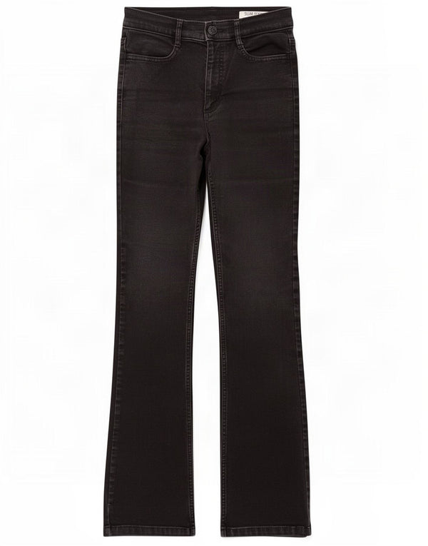 Marks & Spencer Damskie jeansy typu slim bootcut UK 6 XS W25 L30 Czarne bawełniane