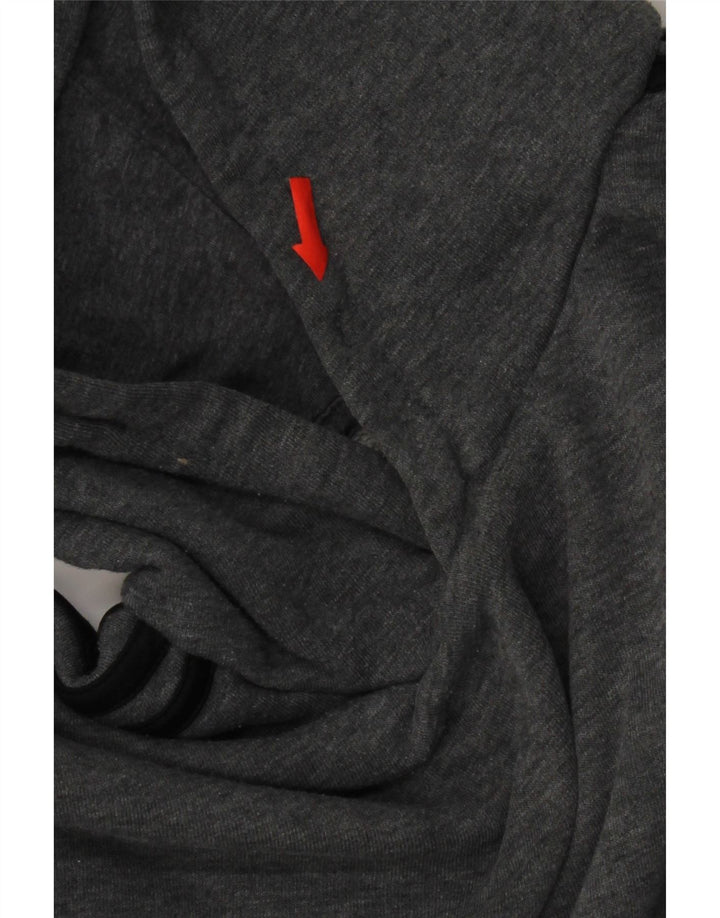 Adidas Męska bluza z kapturem, mała, szara, bawełniana