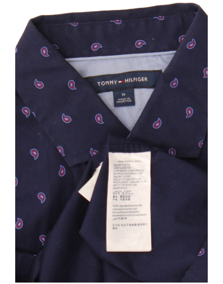 Koszula męska Tommy Hilfiger, średnia, granatowa, bawełniana paisley