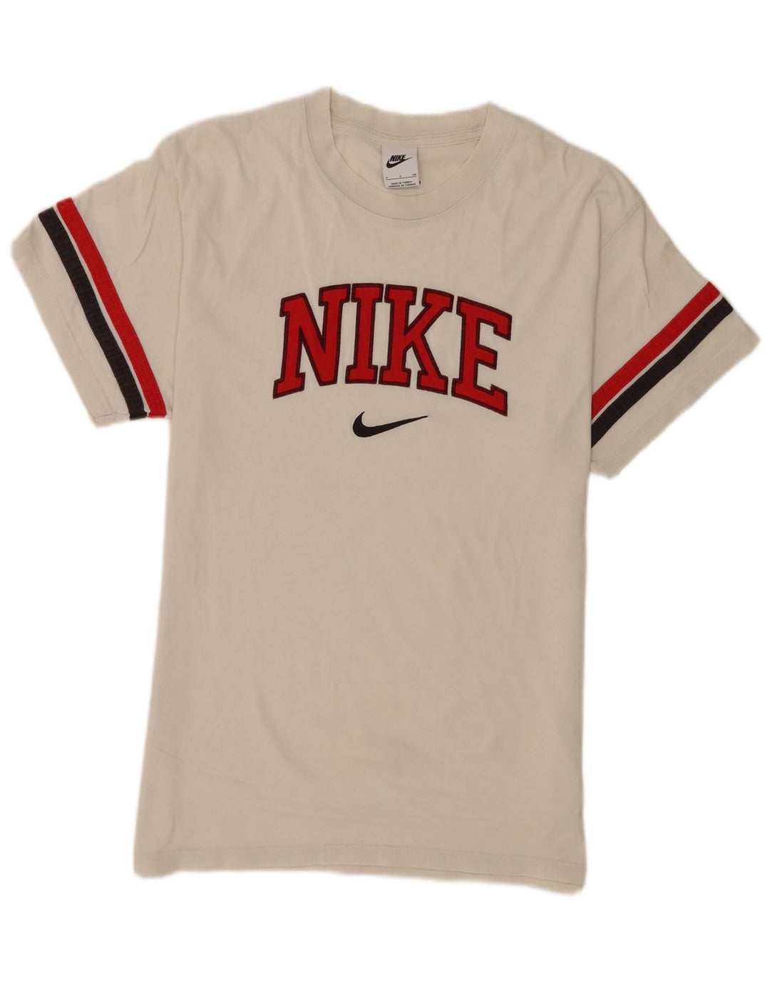 Męski T-shirt z grafiką Nike, mały, bawełniany w białe paski
