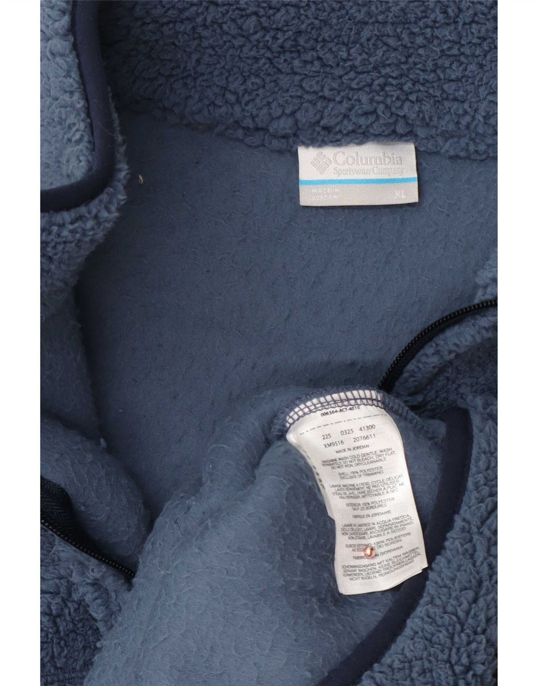 Męska kurtka polarowa Columbia UK 42 XL, niebieska, poliestrowa