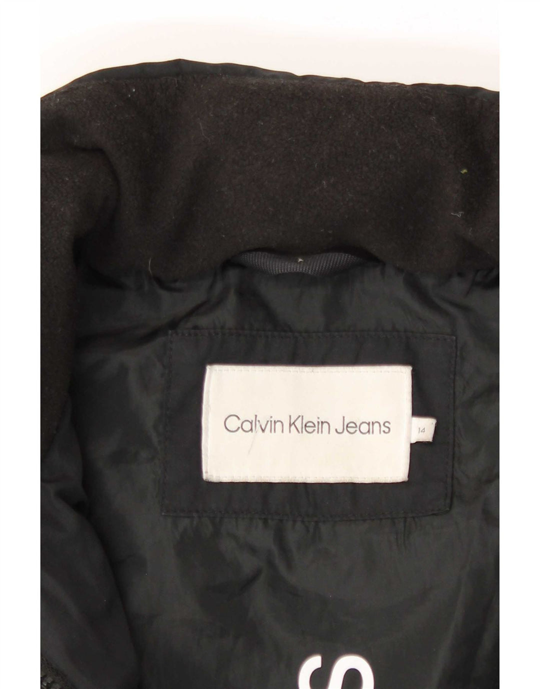 Ocieplany płaszcz dziewczęcy Calvin Klein Jeans 13-14 lat, czarny poliester