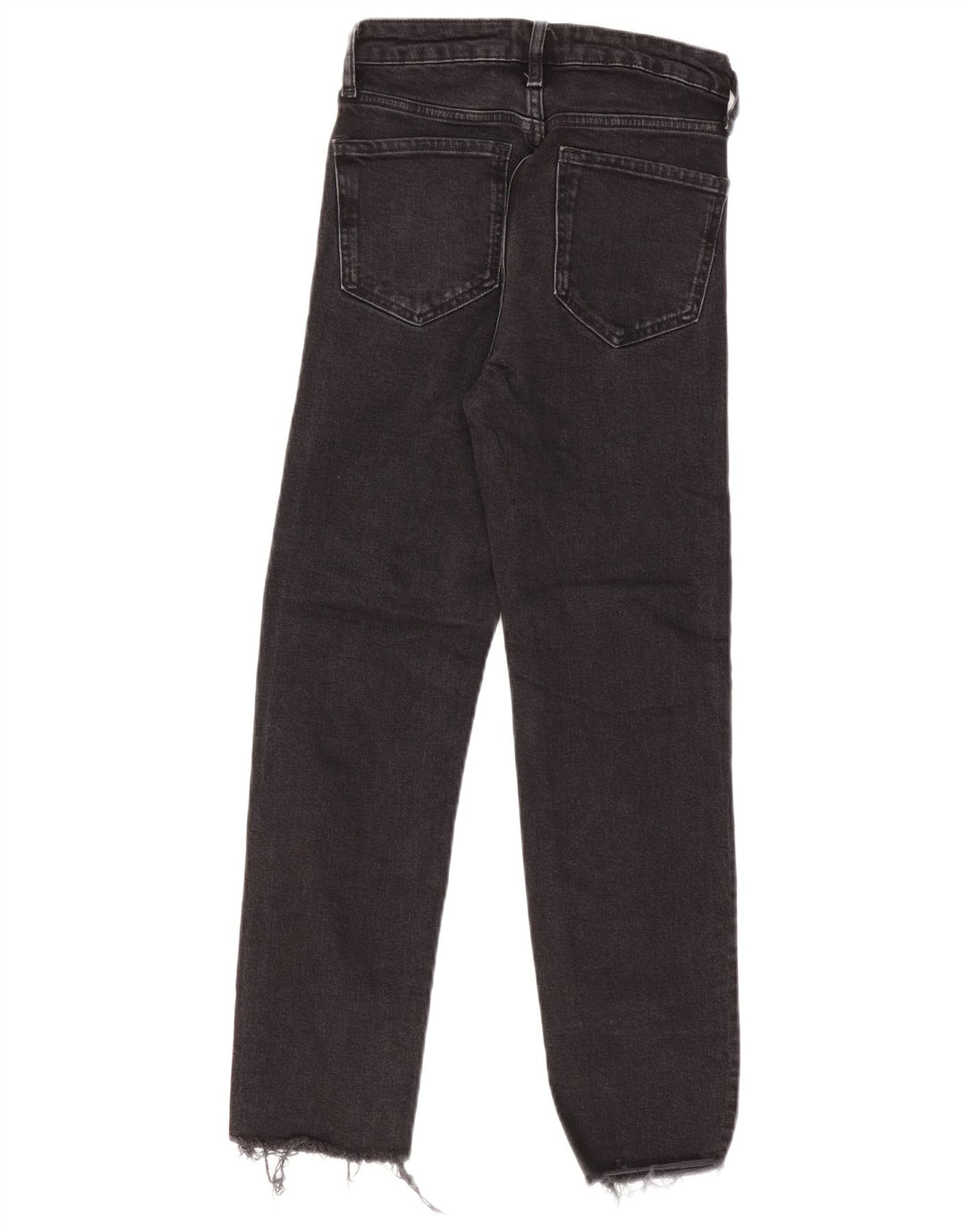 Damskie proste dżinsy ZARA z wysokim stanem EU 36 XS W26 L27 czarne