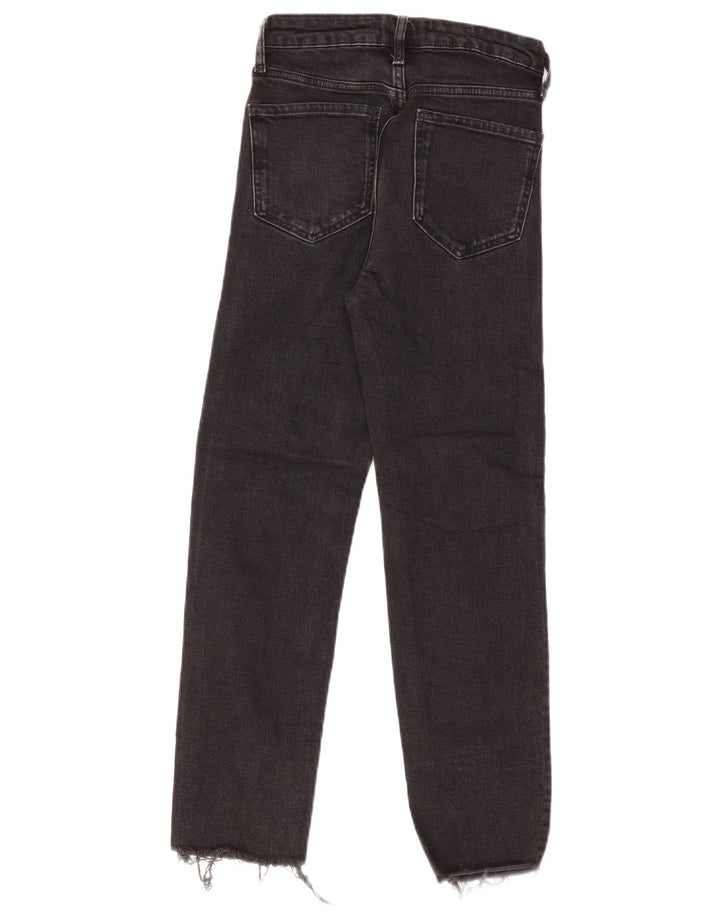 Damskie proste dżinsy ZARA z wysokim stanem EU 36 XS W26 L27 czarne