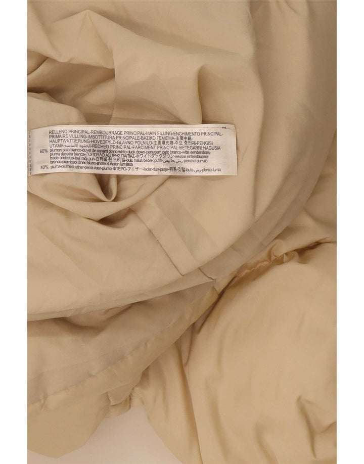 Damski płaszcz z kapturem, oversize, wyściełany Zara UK 6 XS, beżowy poliester
